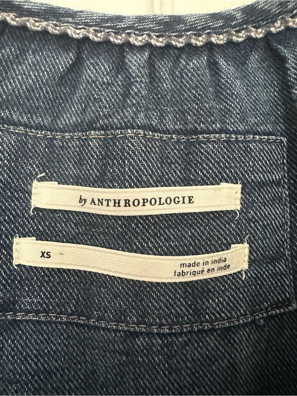 Anthropologie Smocked-Waist Denim Mini Dress - Picture 5 of 5